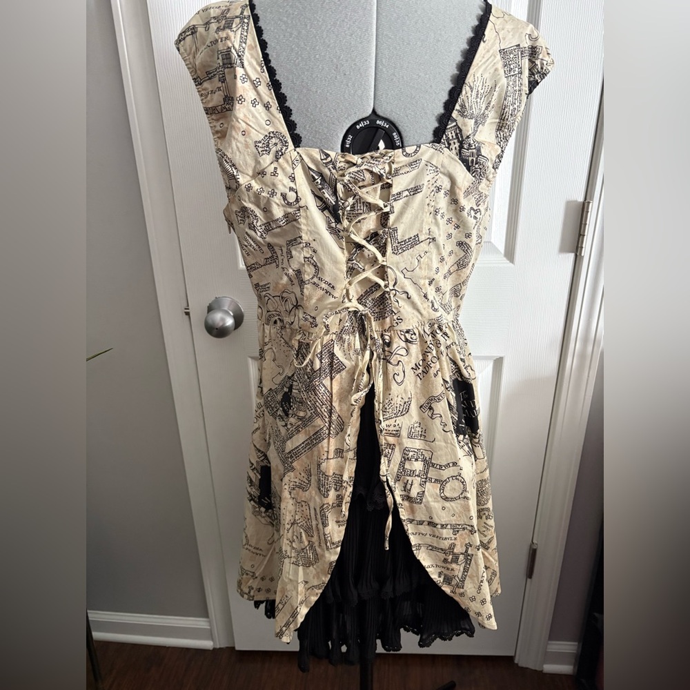 🩵Harry Potter Marauder's Map Dress, Large - Picture 5 of 6
